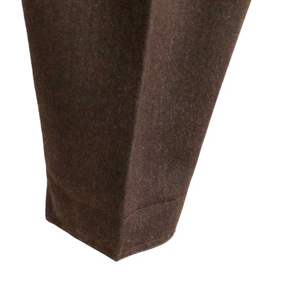 MaxMara Gorgeous Vintage 80s Cocoa Wool High Waisted Tapered Pants 12 EPC - Picture 6 of 9